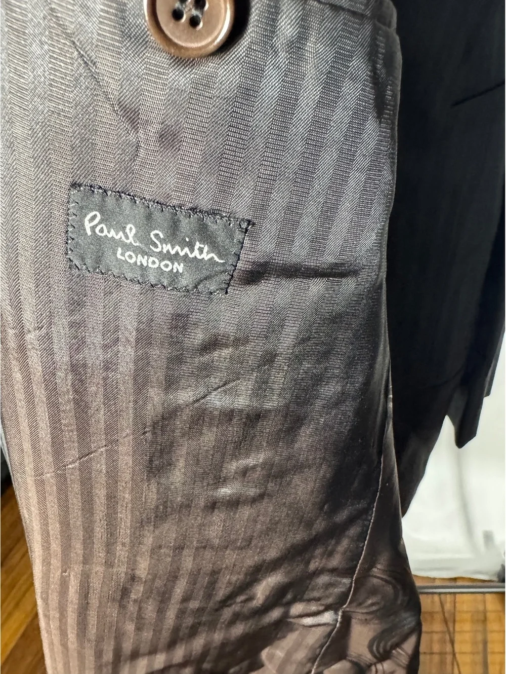 Paul Smith London Men's Black Striped Suit Jacket Blazer Size 40